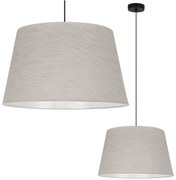 Závesné svietidlo Len, 1x svetlobéžové textilné tienidlo, (fi 44 cm), b
