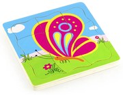 Drevené puzzle Viga Ako rastie motýľ