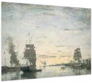 Obraz - Eugène Boudin, Entrance to the Harbor, Le Havre, reprodukcia (70x50 cm)