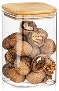 4Home Sklenená dóza na potraviny s viečkom Bamboo, 950 ml, 950 ml