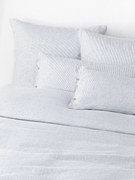 Ľanová obliečka na paplón's vypraným vzhľadom a's jemnými pruhmi Rinna