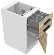 Kuchynská skrinka spodná 40 cm šuflíky TOR SDSZ40WS/0/WT/DS/0/B1/PP