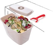 Závesný odpadkový kôš na kuchynské dvierka, 4l - biely Farba: biela