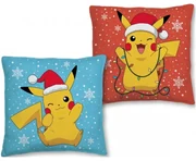 Obojstranný vianočný vankúš Pokémon Pikachu - 40 x 40 cm