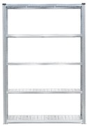 Policový kovový regál TRANSFORM, základná sekcia, 2500x1200x600 mm