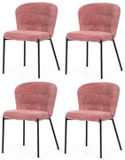 Sada jedálenských stoličiek Bouclé CT-W1077 PINK2,4 ks