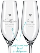 Svadobné poháre na sekt Vyznanie 2 ks