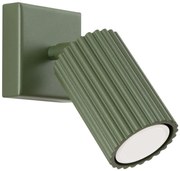 Sollux SL.1616 - Nástenné bodové svietidlo KARBON 1xGU10/10W/230V zelená