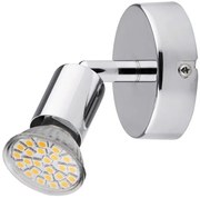 Rabalux LED nástenné bodové svietidlo Norton 1x3W | GU10 | 220lm | 3000K - chróm