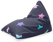 Sedací vak Triangl hviezdy na modrej, farebná