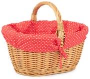 Nákupný kôš prútený s látkou Merce VII.š. 44 x hl. 33 x v. 22 / 33(cm)