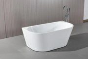 Erga Norah, voľne stojaca vaňa ku stene 170x78 cm + odtoková zátka, biela lesklá, ERG-NORAH-170080-WH-WH