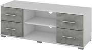 TV stolík Oskar TV, biely/beton, šírka 120 cm%