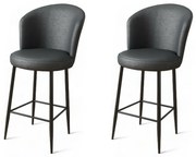 Súprava barových stoličiek Uras Anthracite, 2 ks, 2 ks