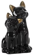DEKORAČNÁ SOŠKA CAT 14X12X22 CM ČIERNA