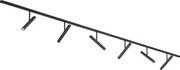 Moderný koľajnicový systém čierny so 6 tmavými bronzovými reflektormi 1-fázový - Slimline Avery