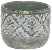 Opálový antik cemantový obal na kvetináč s kvetmi Narbonne S - Ø 13*10 cm