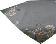 Sivý moderný obrus Margarétka 85 × 85 cm