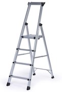 Jednostranné hliníkové schodíky PROFI s poličkou, 1x4 stupne, výška 0,935 m