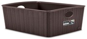STEFANPLAST Úložný kôš Elegance L High, hnedý