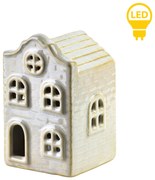 Vánoční keramická LED dekorace Larsen III bílá