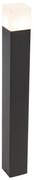 Vonkajšia záhradná lampa čierna s opálovým sklom 70 cm zemný hrot a káblová svorka - Denmark