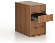 Kancelársky prístavný kontajner FRAME, 428 x 763 x 721 mm, orech