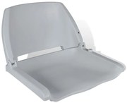 Sedadlo do člna, sklápacie operadlo bez vankúša sivé 48x51x41cm