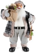 VIANOČNÁ FIGÚRKA SANTA 80 CM SIVÁ