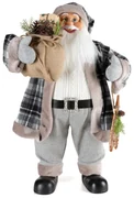 VIANOČNÁ FIGÚRKA SANTA 80 CM SIVÁ