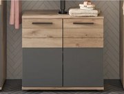 Kúpeľňová skrinka pod umývadlo Mason, dub/šedá%