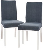 4Home Napínací poťah na stoličku Magic clean tmavosivá, súprava 2 ks