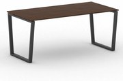 Kancelársky stôl PRIMO IMPRESS, čierna podnož, 1800 x 900 mm, orech