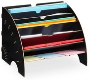 Organizér na stôl s úložnými priehradkami RD42748, čierna