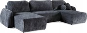 Rohová sedačka Luno Max U s funkciou spania a úložným priestorom, moderná, veľká, 347 cm