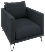 Tmavosivé ženilkové kreslo Freya – Ropez