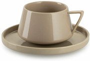 Porcelánová šálka s podšálkou Luna Beige 200 ml