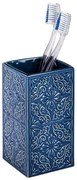 Tmavomodrý pohárik na zubné kefky Wenko Cordoba