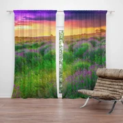 Sablio Záves Levanduľové pole: 2 ks 140x250 cm