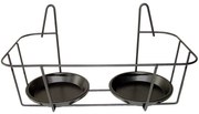 ZÁVESNÝ DRŽIAK NA KVETINÁČ SIMPLY DOUBLE 34X19 CM ČIERNA