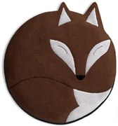 Leschi LESCHÍ Hřející polštářek liška Luca 25x25cm hnědá/černá