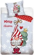 Bavlnené posteľné obliečky Vianočný škriatok - 100% bavlna Renforcé - 70 x 90 cm + 140 x 200 cm