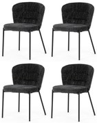 Sada jedálenských stoličiek Bouclé CT-W1077 GREY2,4 ks