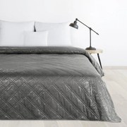 Dekorstudio Zamatový prehoz na posteľ LUIZ s lesklým vzorom - oceľovosivý Rozmer prehozu (šírka x dĺžka): 170x210cm