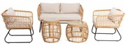 Béžový záhradný nábytok z umelého ratanu Bonami Essentials Vistdal