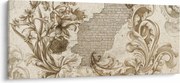 Obraz - Múr s kvetmi (120x50 cm)