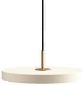 Krémovobiele LED závesné svietidlo so stmievačom s kovovým tienidlom ø 31 cm Asteria Plus Mini – UMAGE