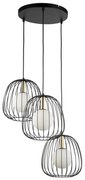 Luster na lanku BELL 3xG9/12W/230V čierna/zlatá