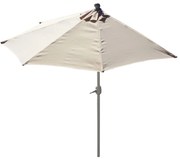 Slnečník polkruh Parla - polyester/hliník - 270cm krémová bez podstavca