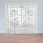 Sablio Záclony Kvetinová línia: 2ks 150x250cm
